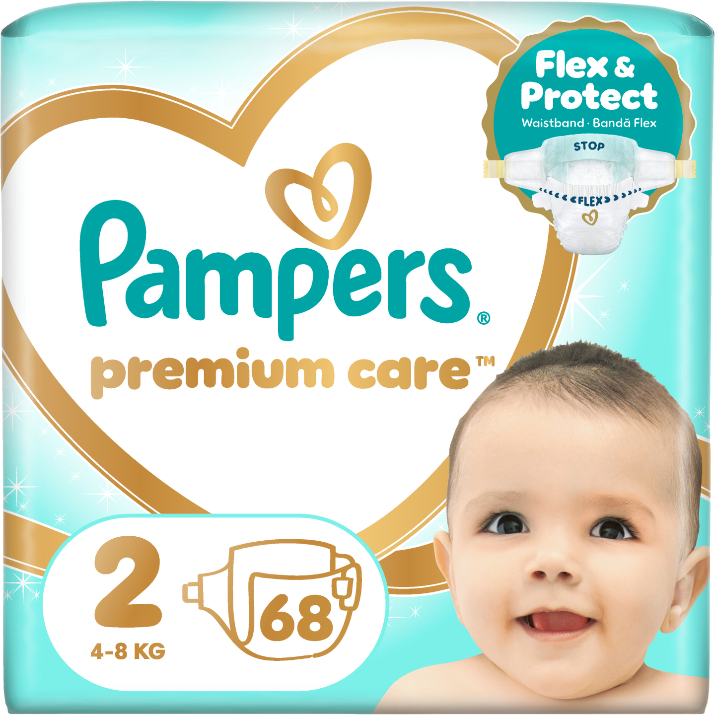 Одноразові підгузки Pampers Premium Care Розмір 2 (4-8 кг), 68 шт. (80789564)